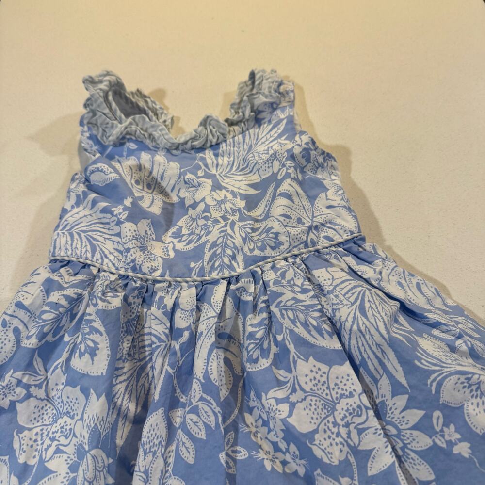 Savannah Toddler Girl 5 Blue Floral Dress - Picture 5 of 5